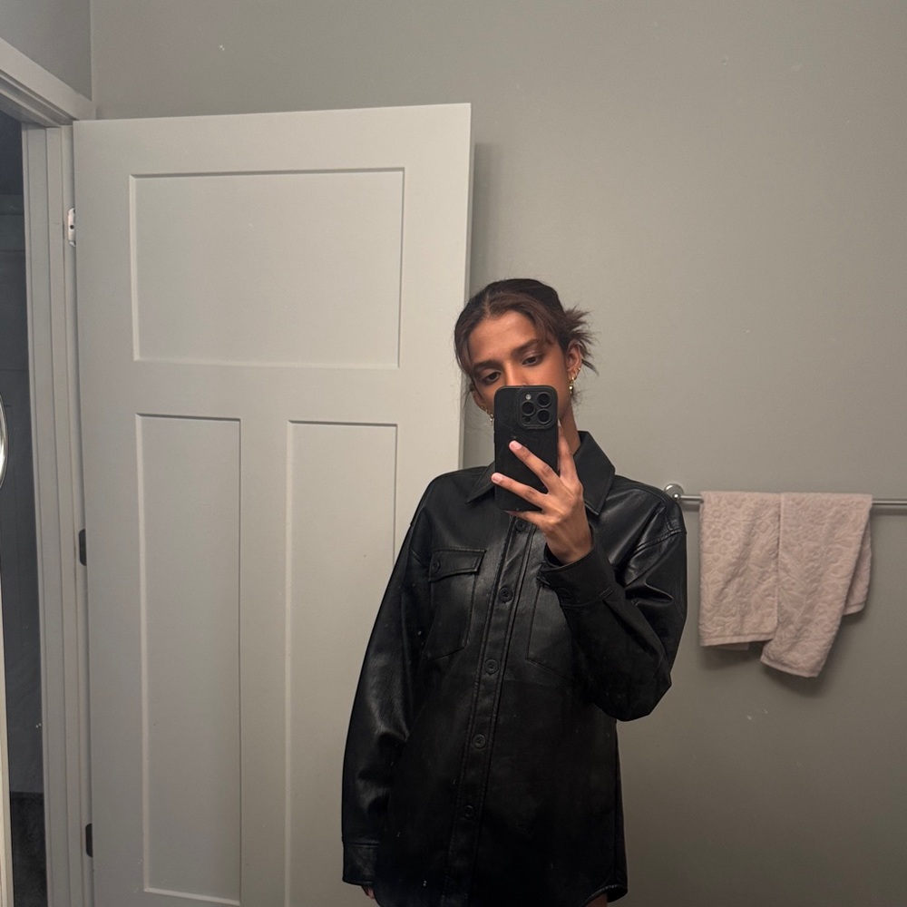 Aritzia Black Leather Jacket